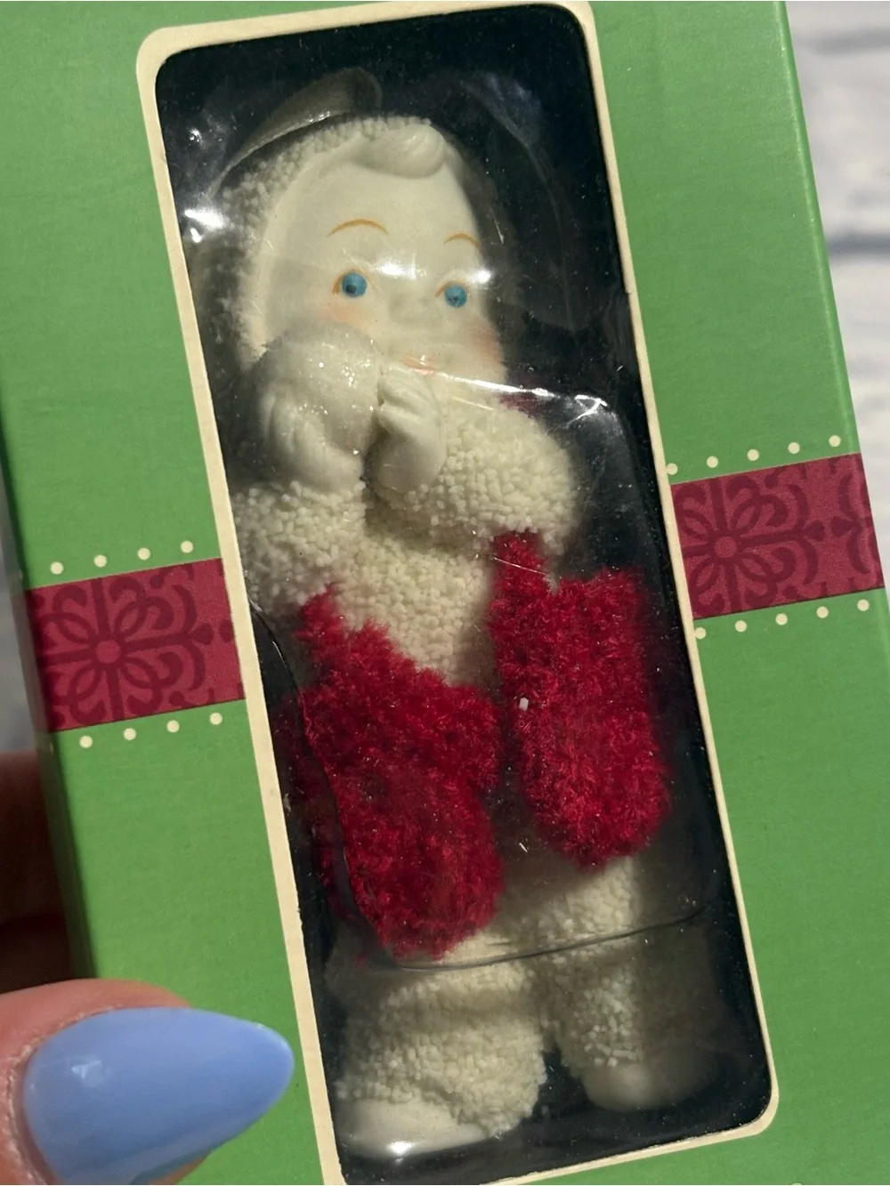 NIB 2008 Department 56 Snowbabies “Ready, Set, Throw” Christmas ornament